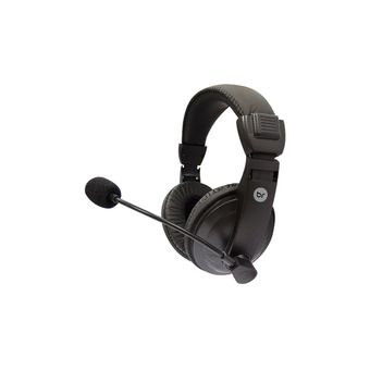 Headset Bright Office Haste Regulável e Microfone Preto Profissional 507