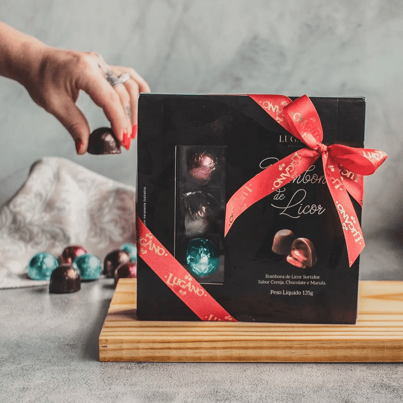 Caixa Lugano Bombons de Licor 135g