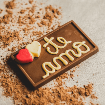 Plaquinha Lugano de Chocolate ao Leite "Te Amo" 70g