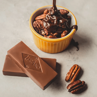 Barra de Chocolate Lugano ao Leite com Nozes 25g