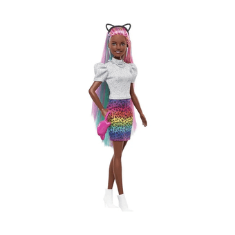 Boneca Mattel Barbie Leopard Rainbow Hair