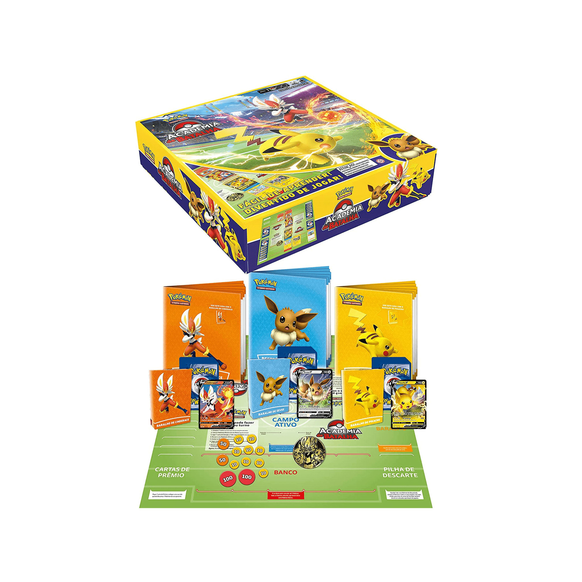 Jogo De Cartas Pokémon Tcg Box De Batalha Pikachu - Copag