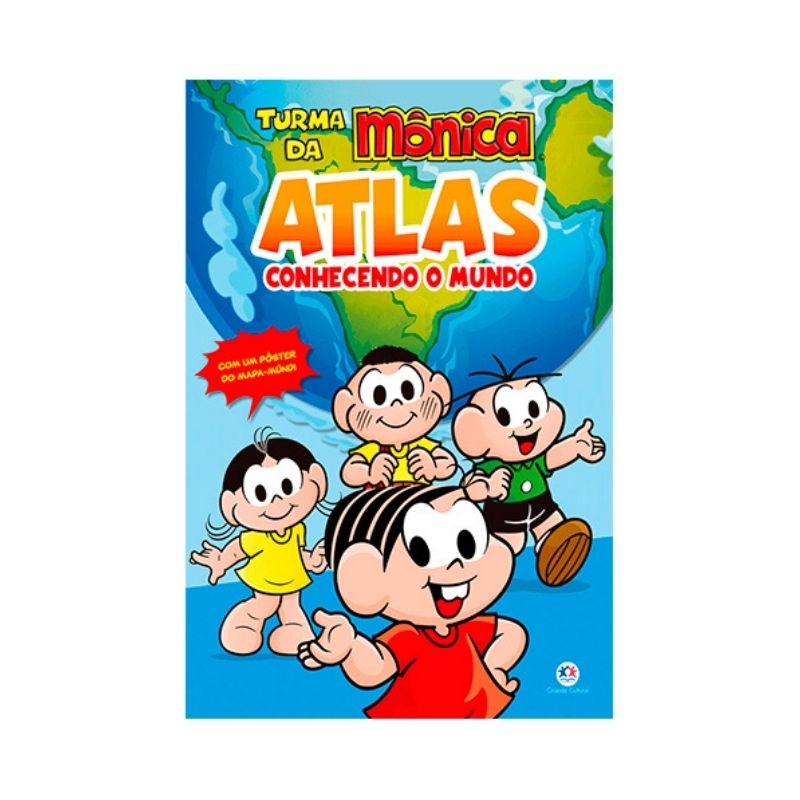 Livrio Infantil Atlas Turma Da Mônica Conhecendo O Mundo