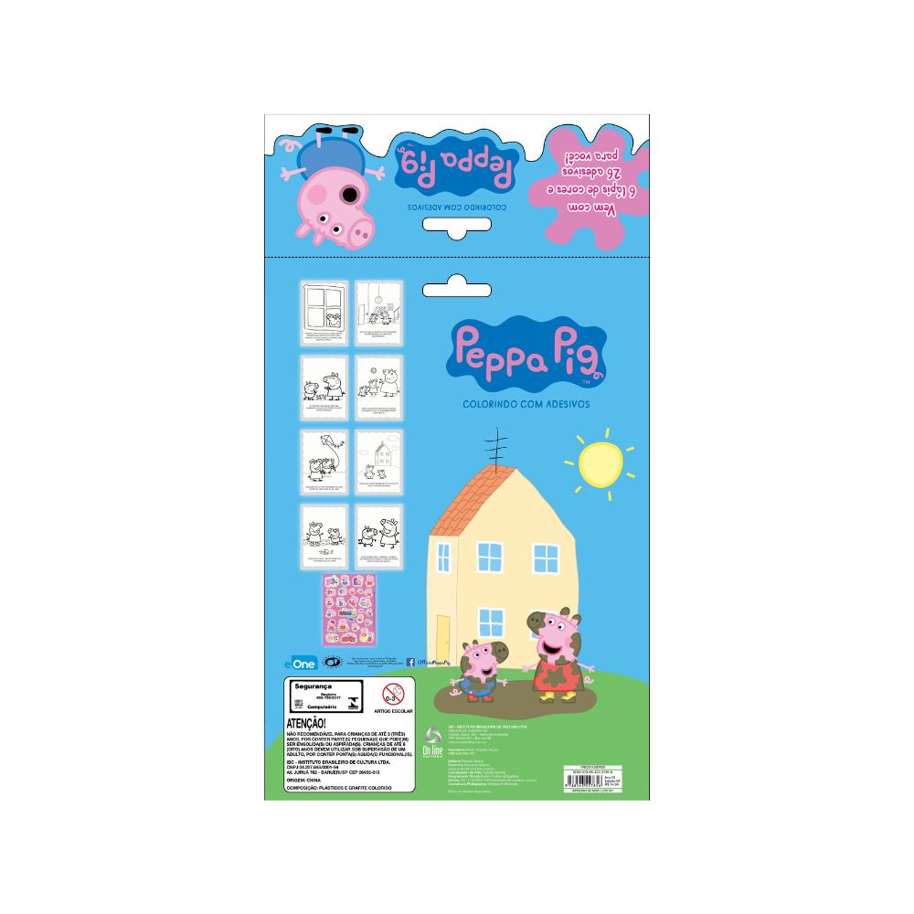 Peppa Pig - Colorir com adesivos - Livros de Editoração - Magazine Luiza