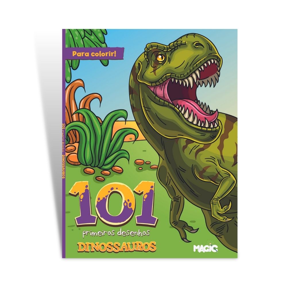 Livro - Meus 111 Desenhos para Colorir: Dinossauros - Livros de