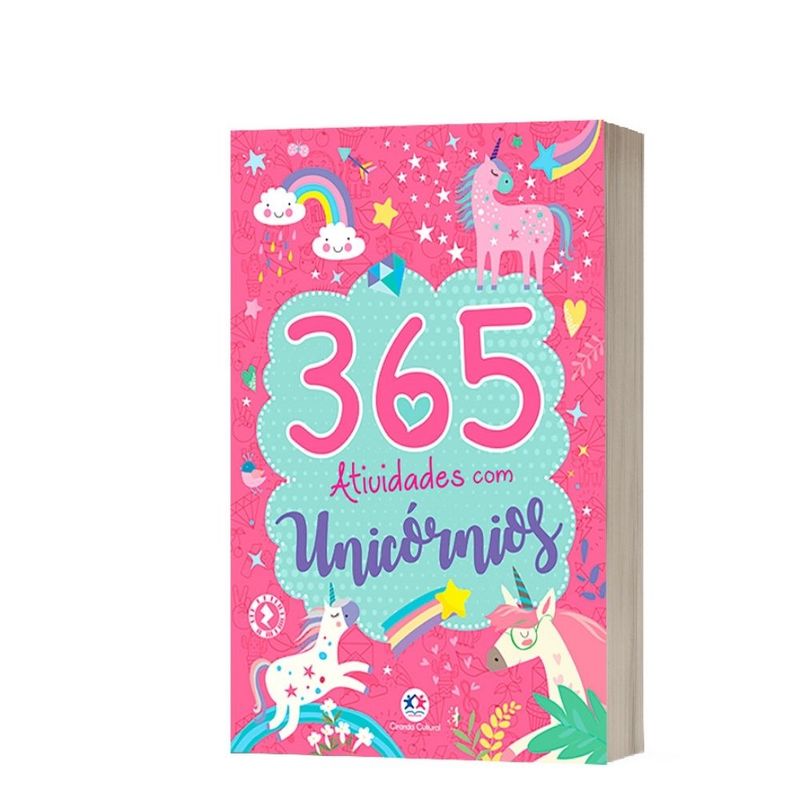 Livro 365 Atividades e Desenhos Para Colorir Unicórnios - Magic Grupo