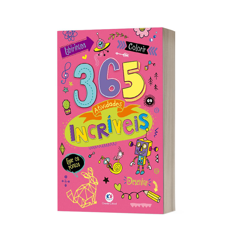Livro Infantil 365 Atividades P/ Pintar, Desenhar, Resolver
