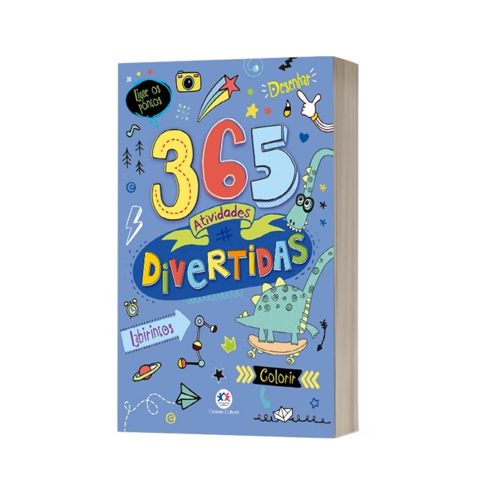 Livro Infantil 365 Atividades P/ Pintar, Desenhar, Resolver