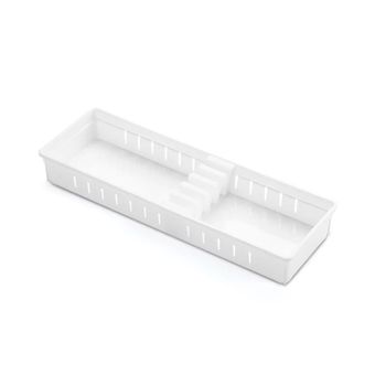 Porta Facas Organizador de Gavetas Arthi Branco em Plástico 35,9x11,9x4,8cm