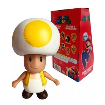 Boneco Toad Amarelo Articulado Brinquedo Super Mario Bros
