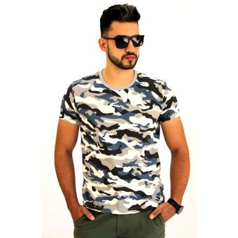 Camiseta Camuflada Cinza | Pau a Pique