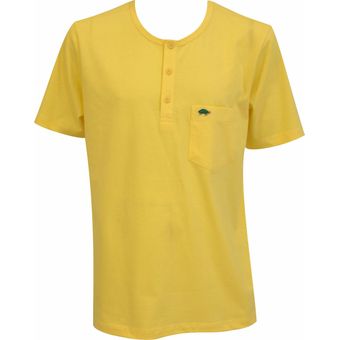 Camiseta botões Amarelo | Pau a Pique
