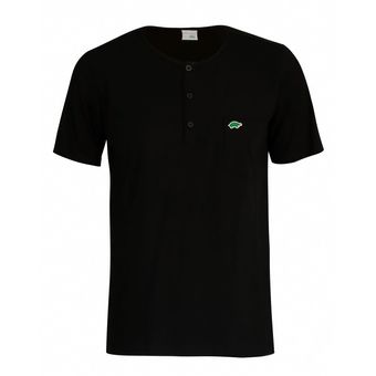 Camiseta botões Preto | Pau a Pique