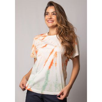 Camiseta Tie Dye Laranja | Pau a Pique