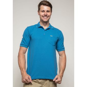 Camisa Polo Piquet Azul | Pau a Pique