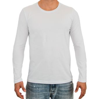 Camiseta Manga Longa Básica Branco | Pau a Pique