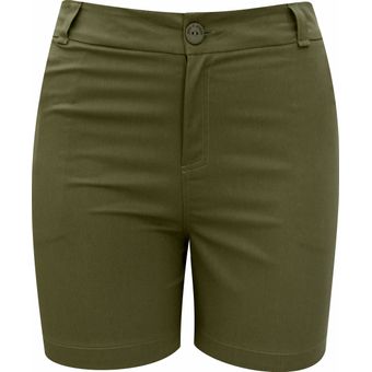 Shorts de Sarja Liso Verde | Pau a Pique