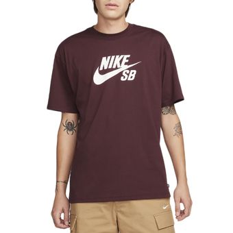 Camiseta Masculina Nike SB Logo Burgundy Crush