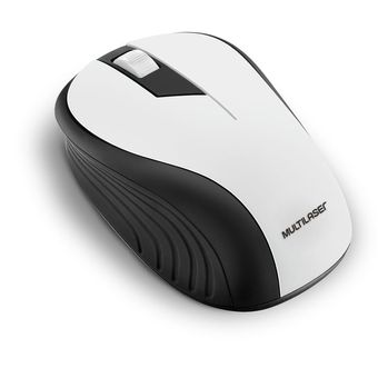 Mouse Multilaser Sem Fio 2.4Ghz Preto E Branco Usb - MO216