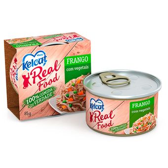Alimento Úmido Kelcat Real Food Frango com Vegetais 85g