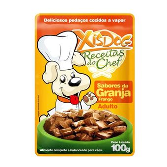 Alimento Úmido Xis Dog Sabores da Granja Frango 100g