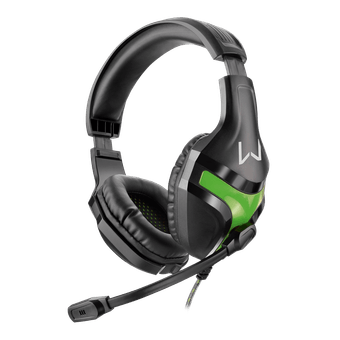 Headset Gamer Warrior Harve P2 Stereo Preto/Verde - PH298