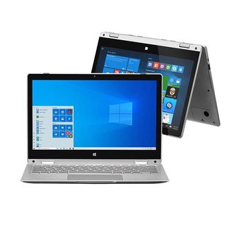 Notebook Legacy Air 2 Em 1, com Windows 10 Home, Processador  Intel®  Pentium, Memori 4Gb Ram 64Gb Flash,  Prata - PC303