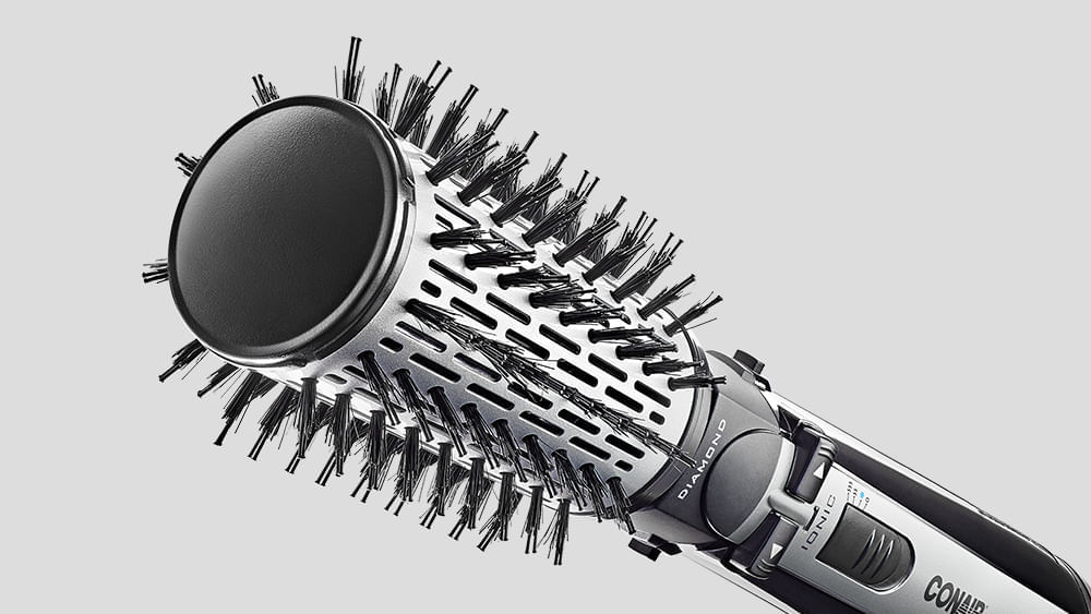 Escova rotating air shop brush diamond brilliance conair