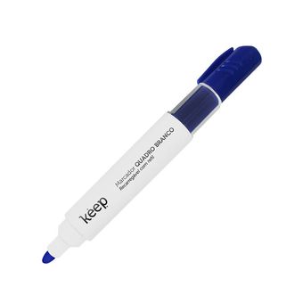 Pincel Marcador de Quadro Branco Recarregável Refil Azul Caixa c/ 12un Keep - MR001