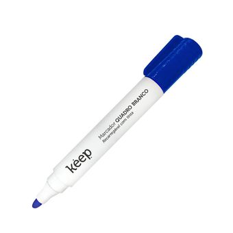 Pincel Marcador de Quadro Branco Recarregável Tinta Azul Caixa c/ 12un- Keep - MR036