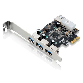 Placa PCI Multilaser Express USB 3.0 com 3 Portas Frontais + 1 Porta Traseira - GA130