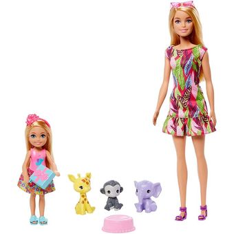 Boneca Mattel Barbie e Chelsea Animais Selva