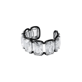 Bracelete Swarovski Harmonia, Cristal flutuante de grandes dimensões, Branco, Acabamento de combinação de metal