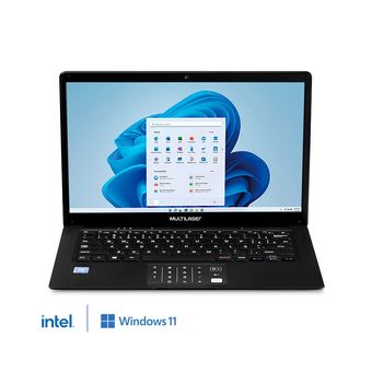 Notebook Legacy Book, com Windows 11 Home, Intel Celeron 4GB 64GB 14,1 Pol. HD, Preto + Microsoft 365 Personal com 1TB na Nuvem - PC270