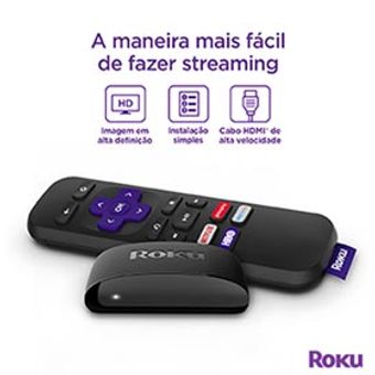 Roku Express Streaming Player Full HD com Controle Remoto - Roku