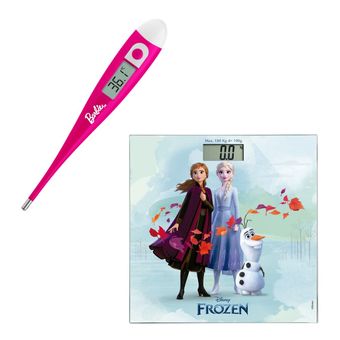 Combo Saúde - Balança Digital Frozen e Termômetro Digital Barbie Multilaser Saúde - HC099K