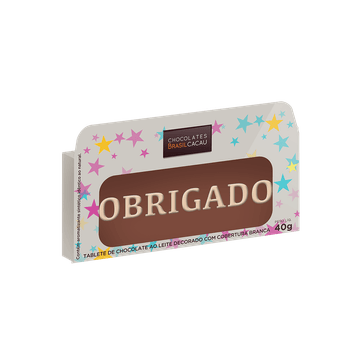 Tablete Chocolates Brasil Cacau Obrigado 40g