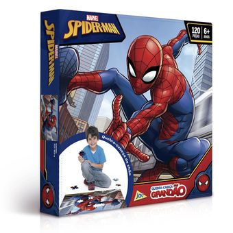 Quebra-Cabeça Toyster Grandão 120 Peças Disney Marvel Spider-Man