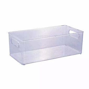 Caixa Organizadora Plasútil de Plástico Transparente Multiuso 30x15x10,4cm