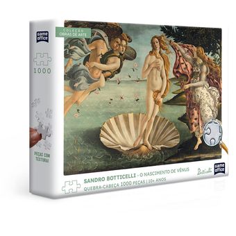 Quebra-Cabeça Toyster Coleção Obras de Arte Sandro Botticelli O Nascimento de Vênus