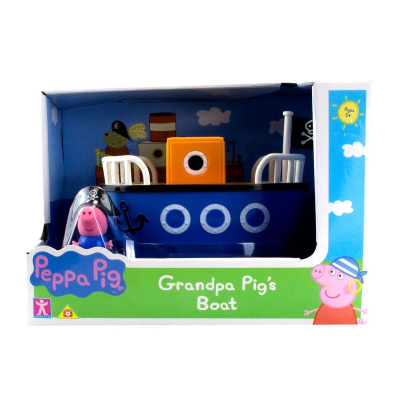 Brinquedo desenho peppa pig barco do vovo pig