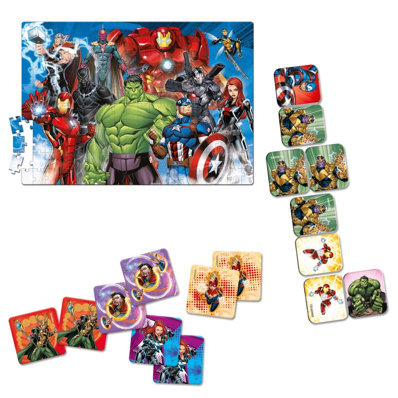 Jogo de Dominó Infantil - Marvel - Avengers - 28 Peças - Toyster