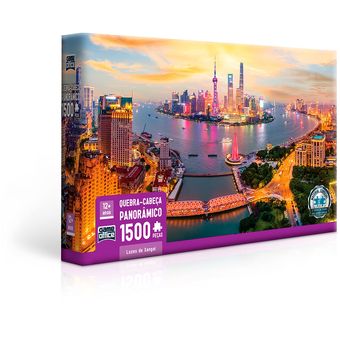 Quebra-Cabeça - 1500 Peças - Luzes De Xangai - Toyster