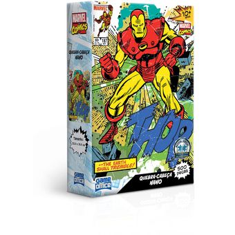Quebra-Cabeça - 500 Peças Nano - Game Office - Marvel - Homem de Ferro - Toyster