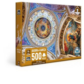 Quebra-cabeça - 500 Peças - Game Office - Arte Sacra - Catedral de Santo Isaac - Toyster