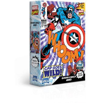 Quebra-Cabeça - 500 Peças Nano - Marvel - Capitão América - Toyster
