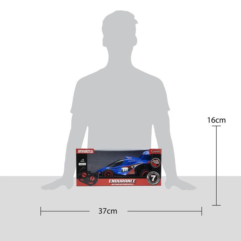 Carro de Controle Remoto Radical Azul 7 Funcoes Candide