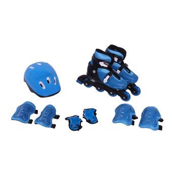 Patins Ajustáveis e Kit de Segurança - 38 a 41 - Azul - Bel Fix - G