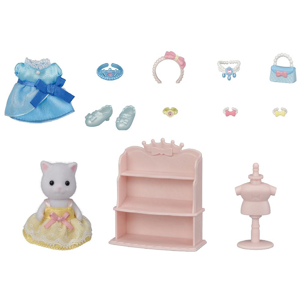 Conjunto de brinquedo de maquiagem princesa infantil, manequim