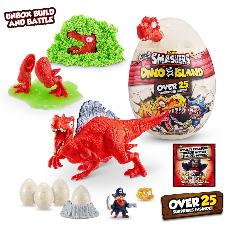 Ovo Surpresa - Zuru smashers - Ilha dos Dinossauros - Fun - Vermelho